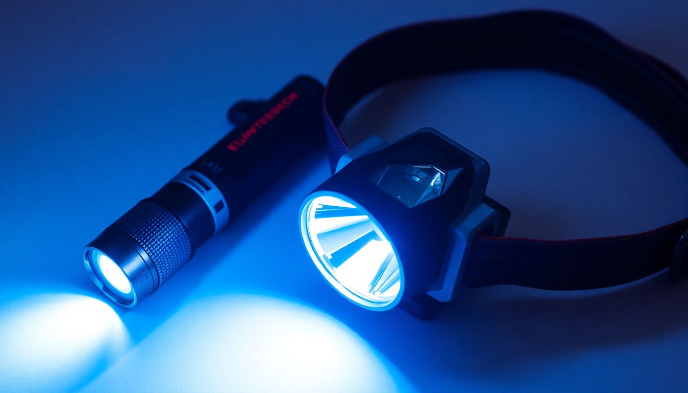 flashlight and headlamp